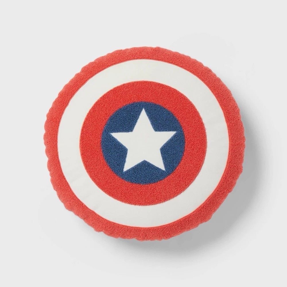 Pillowfort Marvel Captain America Shield Kids Decorative Throw Pillow New